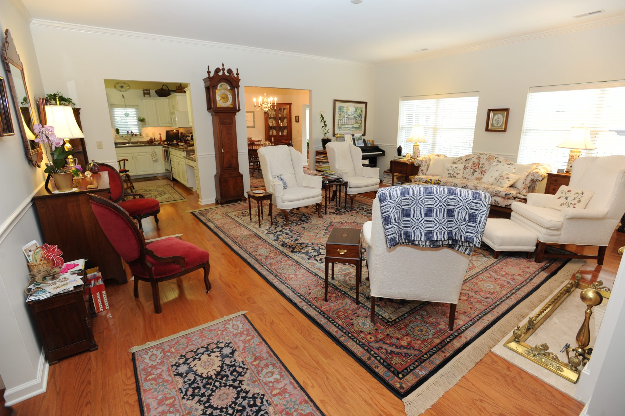 Living room in a two bedroom freestanding cottage. 