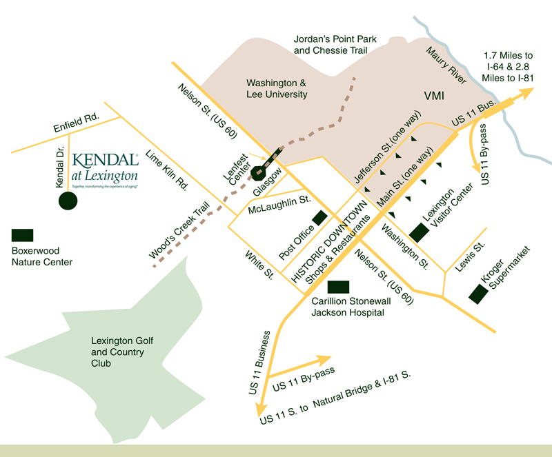 Kendal at Lexington Map