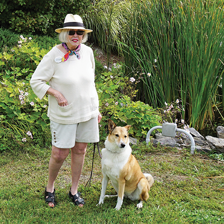 Kay and Missy on a walk