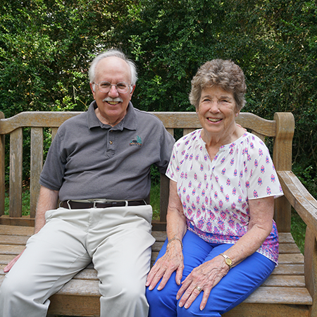 Couple sitting on bench