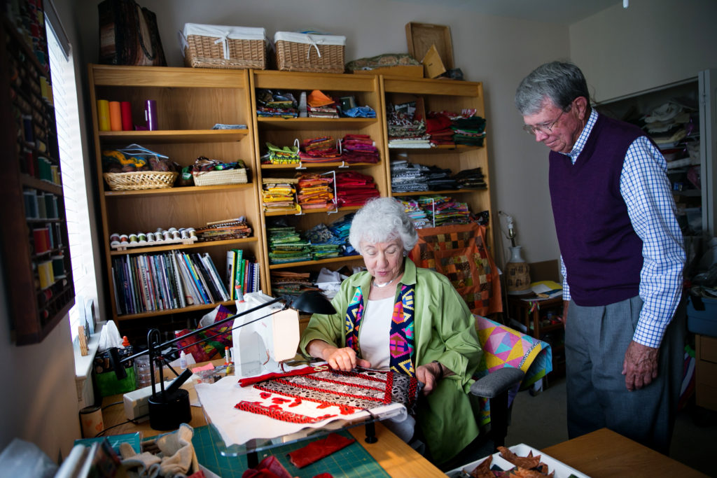 couple in senior apartment