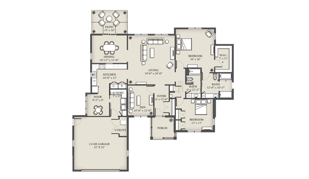 U floor plan