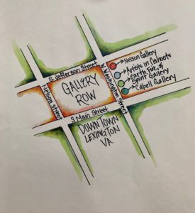 map of Lexington va art galleries
