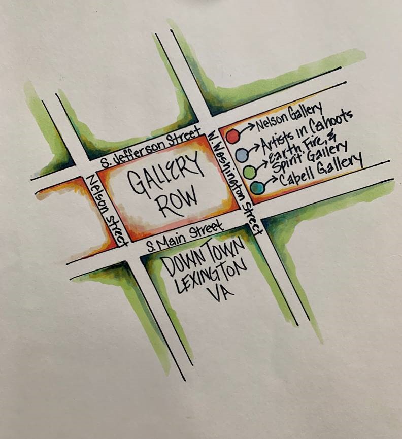 map of Lexington va art galleries