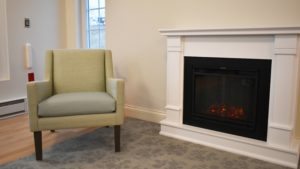 fireplace at Borden