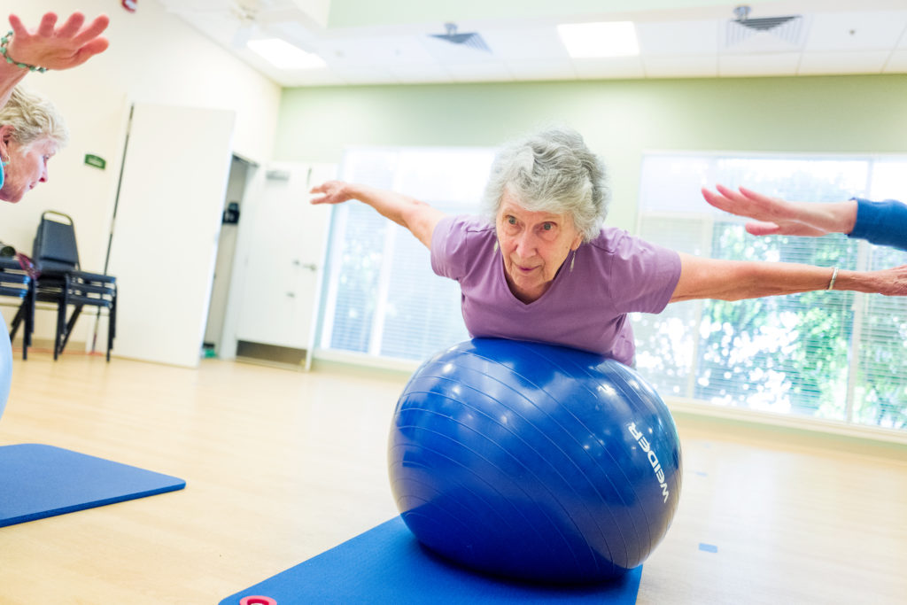 Dorothy workout ball stretch