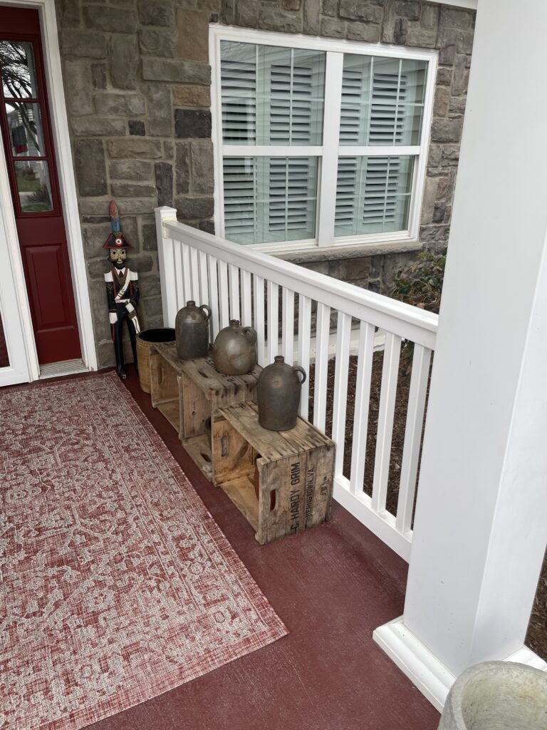 front porch jars on Craig's porch