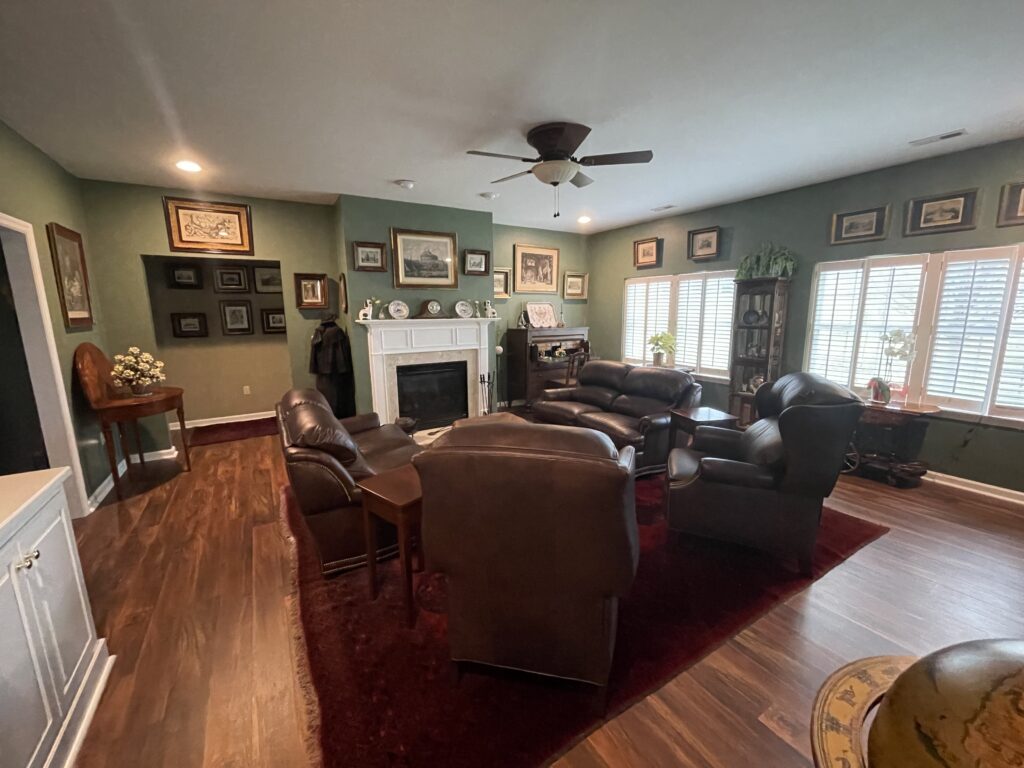 Photo of the Craig's living room.