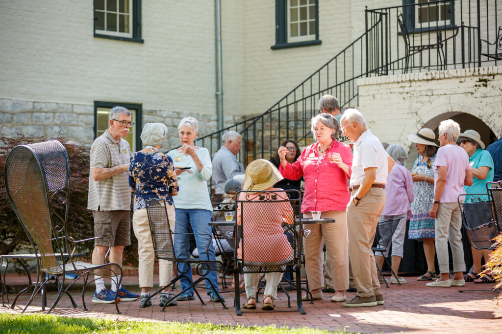Life Plan Community residents gather for an event in Lexington, Virginia